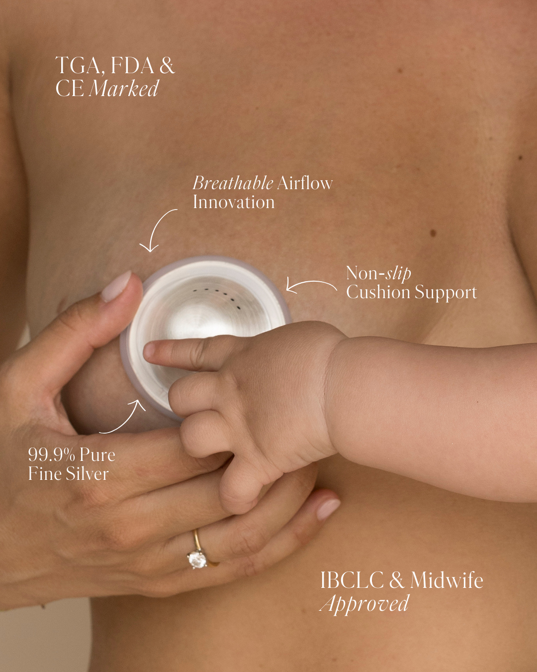 Breathable Silver Nursing Cups - Bosom Ritual Objects